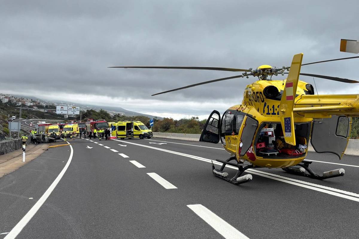 Two people die days after serious crash on motorway in the south of Tenerife 