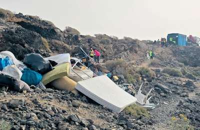 Illegal settlers evicted from the coast of Los Abrigos