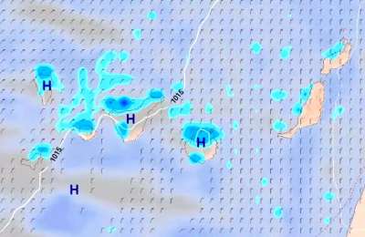 Cloud, rain showers but rising temperatures forecast for the Canary Islands this weekend