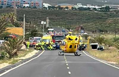 Two seriously injured in crash in the south of Tenerife