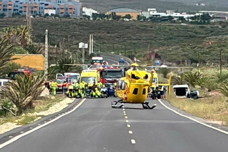 Two seriously injured in crash in the south of Tenerife