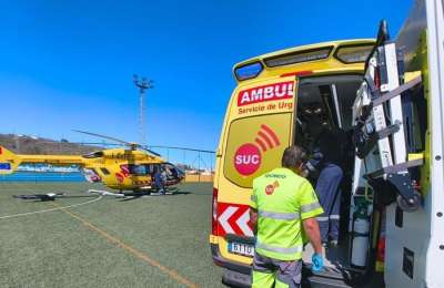 Cyclist airlifted to hospital in critical condition in South Tenerife