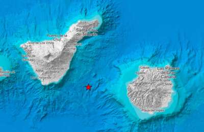 2.7 magnitude earthquake recorded between Tenerife and Gran Canaria