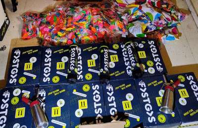 Two staff arrested at a well-known bar in Veronicas as police seize large stash of laughing gas 
