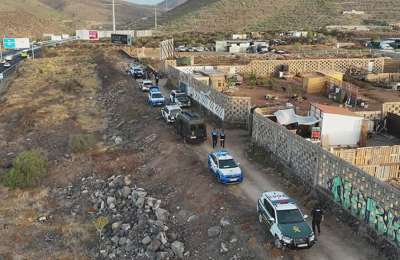 Major police operation targets illegal settlement in South Tenerife