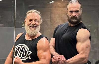 Russell Crowe shows off new physique while filming in Gran Canaria
