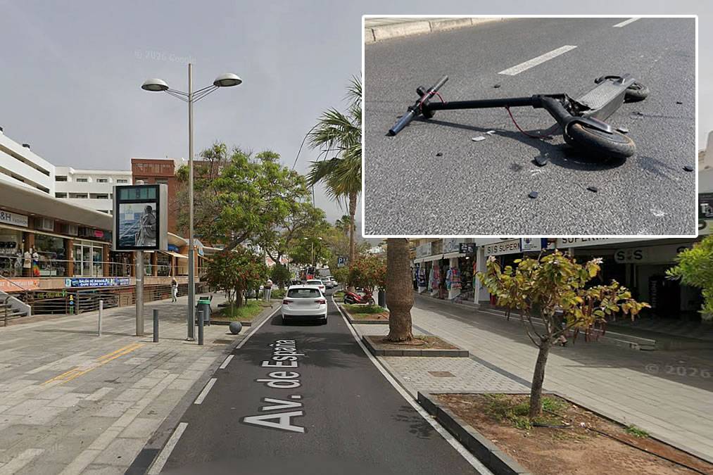 14-year-old boy injured in accident between electric scooter and car in Costa Adeje