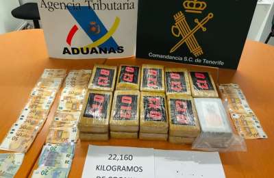 Two jailed after €1.3 million cocaine found in car getting off ferry in Tenerife 