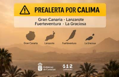Calima pre-alert remains active in Gran Canaria, Lanzarote and Fuerteventura