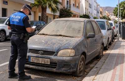 When is a parked car legally considered abandoned in the Canary Islands?