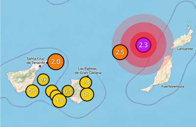 Series of earthquakes recorded off the coast of Fuerteventura