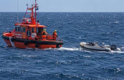 Five people including two children rescued after boat breaks down off Playa Blanca
